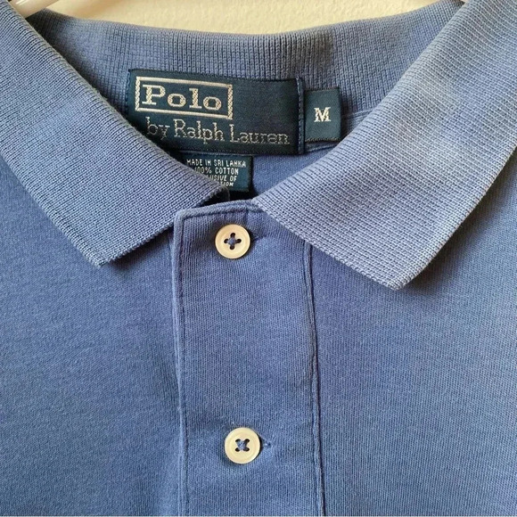 Polo Ralph Lauren Men’s Medium Blue Short Sleeve Collared Shirt - Picture 5 of 10